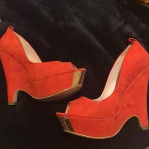 Orange Andrea heels